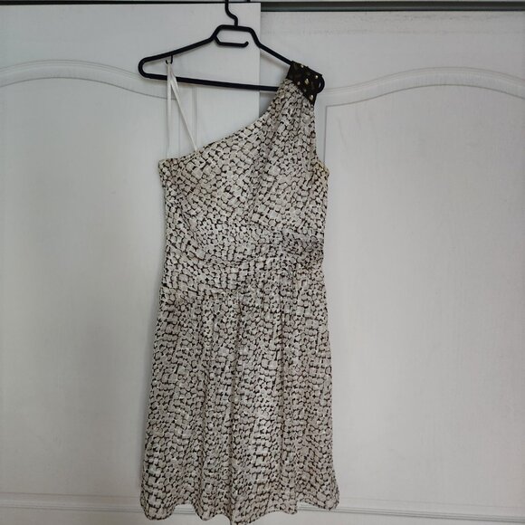 Max and Cleo One Shoulder Knee Length Gown, Size 12 - Picture 3 of 7